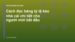 Read more about the article Cách đọc bảng tỷ lệ kèo nhà cái chi tiết cho người mới bắt đầu