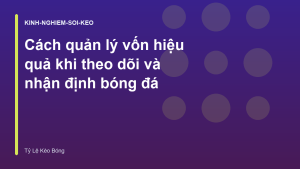 Read more about the article Cách quản lý vốn hiệu quả khi theo dõi và nhận định bóng đá